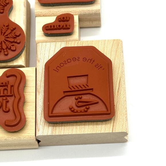 Stampin' Up! Christmas Punch Rubber Stamps Holiday Gift Tag (7) - Picture 8 of 14